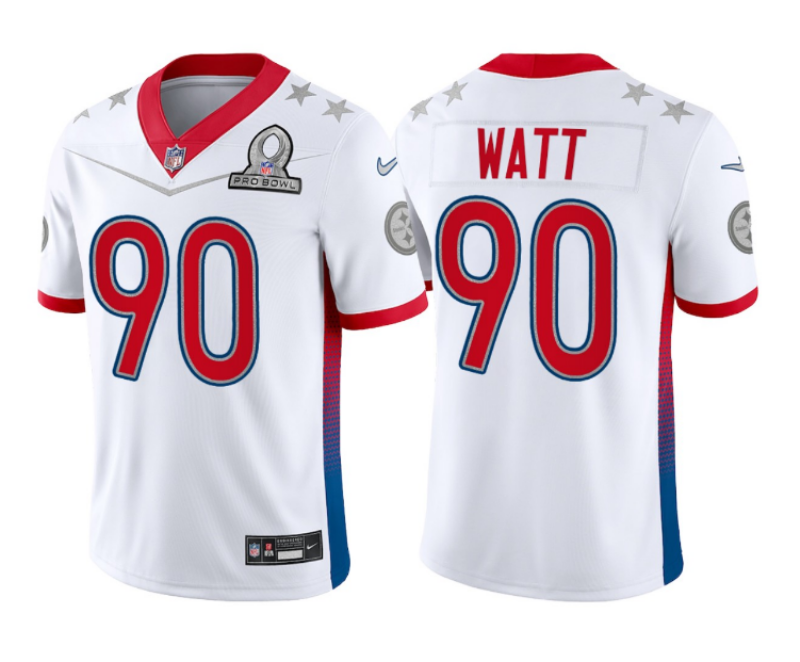 2022 Men Pittsburgh Steelers #90 Watt Nike white Pro bowl Limited NFL Jersey ->dallas cowboys->NFL Jersey